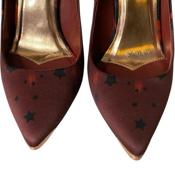 Ted Baker London Sz 36.5 Red Satin Iziie Stiletto 4” Heels Pump - Picture 2 of 10